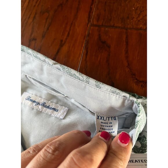 Nwt Tommmy Bahama DIGITAL PALMS CHAMBRAY long sleeve shirt sz 2XL - Picture 4 of 5